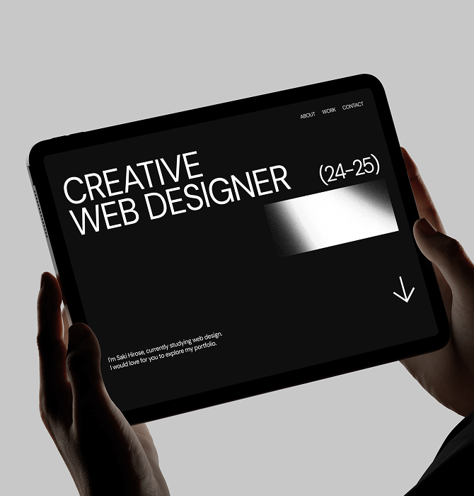 Portfolio site mockup